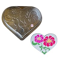 Heart with Flower Stepping Stone Mold, Concrete Cement Mold, Stepping Stones for Garden Walkway, DIY Walkway Stepping Stones, Heart Statue for Garden, Heart Garden Decor Mold