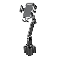 TOPGO Car Cup Holder Phone Mount Pro Ver. [Adjustable Height & No Shaking] Cup Holder Phone Holder for Car Compatible with iPhone 14 13 Samsung Galaxy S22 Ultra Note 21(Black)