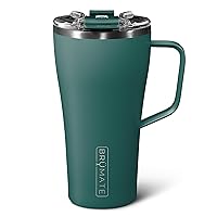 BrüMate Toddy 22oz 100% Leak Proof Insulated Coffee Mug with Handle & Lid - Stainless Steel Coffee Travel Mug - Double Walled Coffee Cup (Matte Hunter)