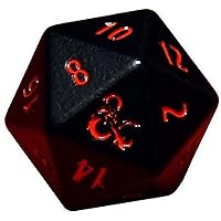 Ultra Pro E-86855 Dungeons & Dragons-Heavy Metal Black and Red D20 Dice Set
