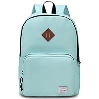 VASCHY School Backpack, Ultra Lightweight Backpack for Women Bookbag for Kids Teen Boys Girls Aqua