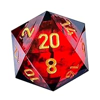 BESCON Dragon's Eye Sharp Edged Polyhedral Dice Set of 7, Handmade Dragon's Eye Dice for Role Playing Game