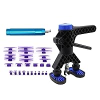 Car Hail-Dent Repair Lifter Body Damage Fix Tool Pulling Bridge Puller Pull Sheet Removal Hand Tool Car Dent Puller Auto Body Repair Kit Repair-Glue Sticks-Suction Cup