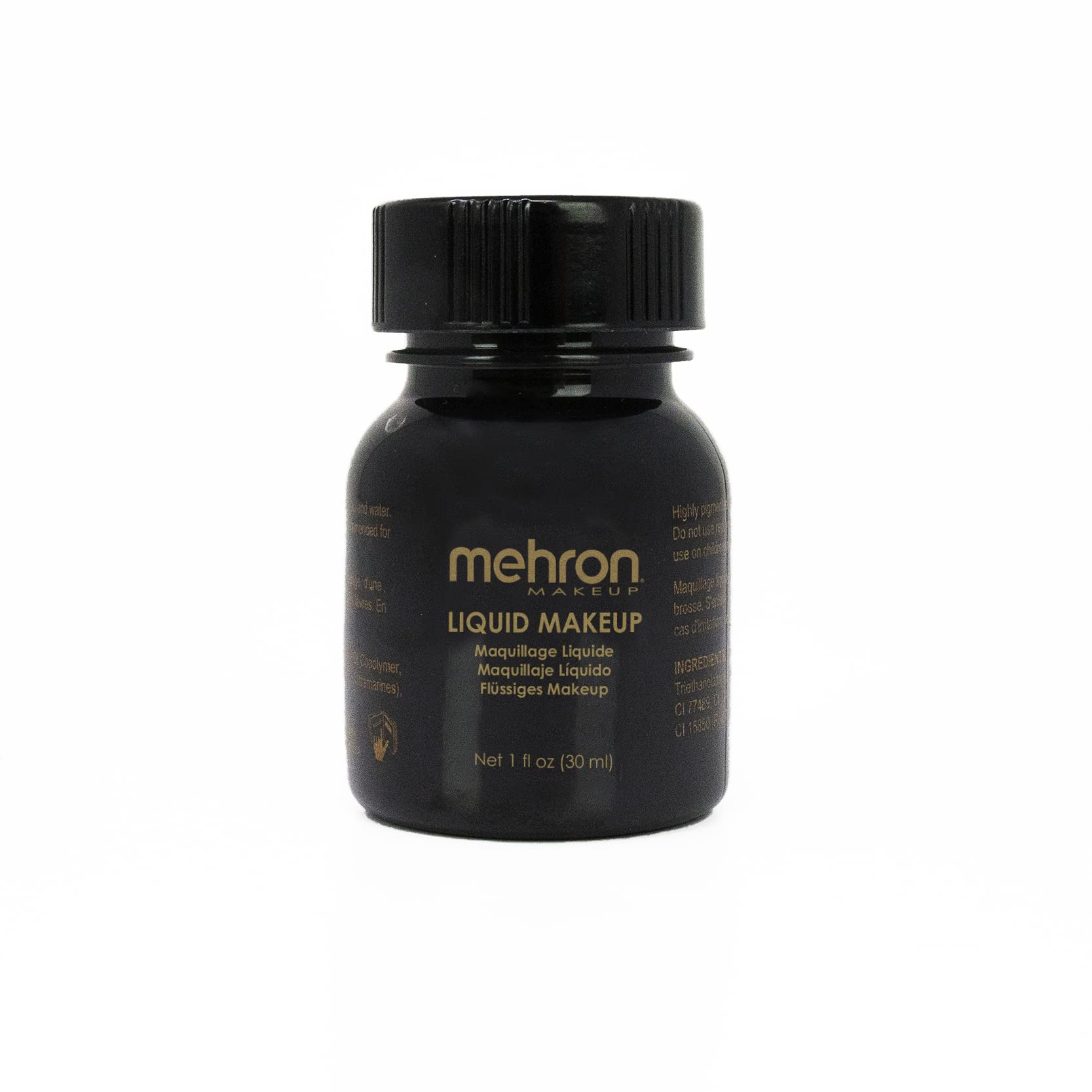 Mehron Makeup Liquid Face and Body Paint (1 oz) (BLACK)
