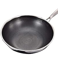 Non-Stick Pan Double-Sided Honeycomb Stainless Steel Wok W Ithout Oil Smoke Frying Pan Wok Without Phosphorus