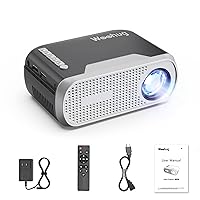 Mini Projector for iphone, Woohug Mini Portable Projector, Movie Projector for Outdoor Use, Small Home Theater Projector Full HD 1080P Supported Projector Compatible with HDMI, USB