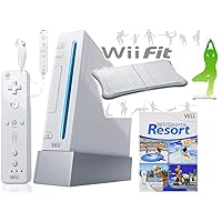 Wii Console System with Wii Sports Resort Game, Wii Fit Game, Balance Board, and 2 MotionPlus Attachments (Renewed)