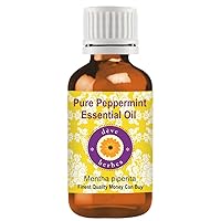 Deve herbes Pure Peppermint Essential Oil (Mentha piperita) Steam Distilled 100ml x 3 (10 oz)