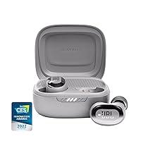 JBL Live Free 2 - True Wireless Noise Cancelling Earbuds, Up to 35hrs of Playtime, 6 mics for Perfect Calls with Zero Noise, IPX5 Waterproof, Oval Tubes for Better Comfort, Isolation, & bass (Silver)