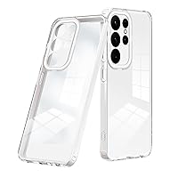 ZIFENGX-Clear Case for Samsung Galaxy S23ultra/S23plus/S23, Camera Hole Protective Slim Thin Drop Protection Cover Shell with Transparent Back (S23plus,White)