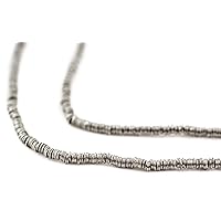 TheBeadChest Silver Flat Disk Heishi Beads (2mm)