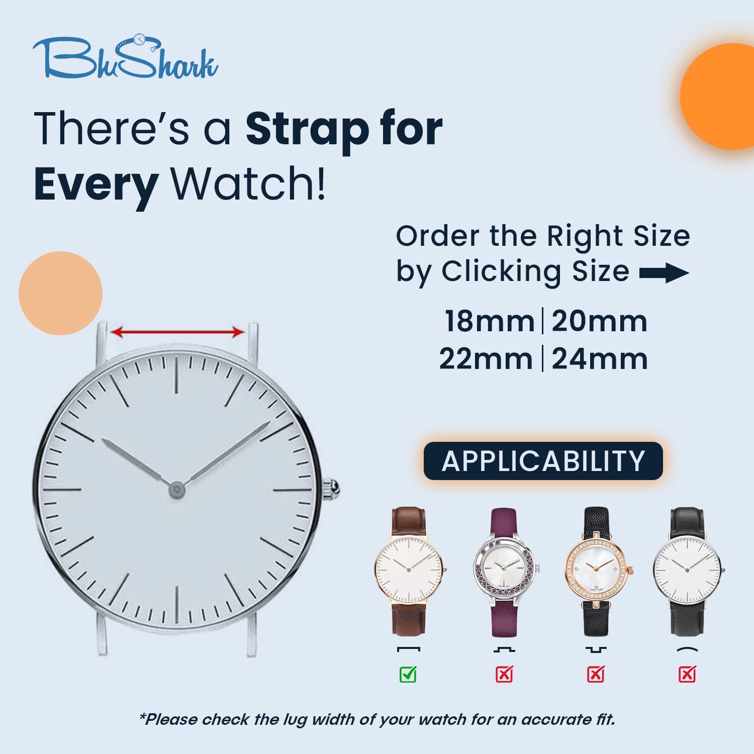 BluShark Original Premium Nylon Watch Strap - Stainless Steel Buckle with Multiple Sizes & Premium Styles, Replacement Watch Straps for Men & Women, Ballistic Military Waterproof