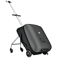 Kids Ride-on Suitcase, Kids Travel Trolley Luggage, Hard Luggage with Spinner Wheels,Black