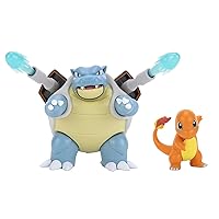 Pokémon Battle Figure 2 Pack Blastoise & Charmander - 4.5-inch Blastoise Figure, 2-inch Charmander Figure - Toys for Kids Fans - Amazon Exclusive