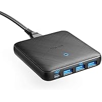 Anker 63W 4 Port PIQ 3.0 & GaN Fast Charger Adapter, PowerPort Atom III Slim Wall Charger with Dual USB C Ports (45W Max), for MacBook, Laptops, iPad Pro, iPhone, and More