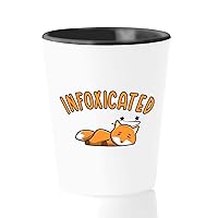 Wine Animal Shot Glass 1.5oz - Infoxicated - Inoxicated Drunk Bar Funny Fox Beer Cocktail Red