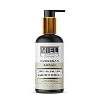Miel Natural| Moroccan Argan Nourishing Conditioner with Argan oil of Morocco| Apple Cider Vinegar| Onion Oil| All natural| Organic| Vegan| Cruelty Free| 10.14fl.oz. (10.14 fl.oz)