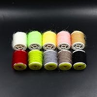 10 Colors Leech Mohair Yarn Long Angora Hair Twisted Fly Tying Yarn Caddis Hairy Nymph Body Tying Materials