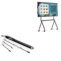 BoxWave Stylus Pen Compatible with Vibe Board Pro (75 in) - EverTouch Capacitive Stylus, Fiber Tip Capacitive Stylus Pen - Jet Black