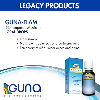 Guna Flam Homeopathic temporary relief of acute fever, minor aches and pains, due to inflammation or trauma - 1 Ounce