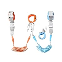 Babies Blue+Orange Anti Lost Rope Walking Harness with Key Lock Reflective for Kids Anti Lost Wrist Link,Toddles Safety Wrist Leash 6.56 Feet 