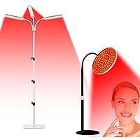 Red Light Therapy Lamp 3-Head White and Desktop Black 2.0