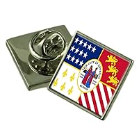 Detroit City United States Flag Lapel Pin Engraved Box