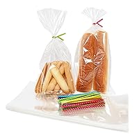 5x11 Cellophane Bags, Clear Goodie Bags, Cake Pop Rice Crispy Bags With 4