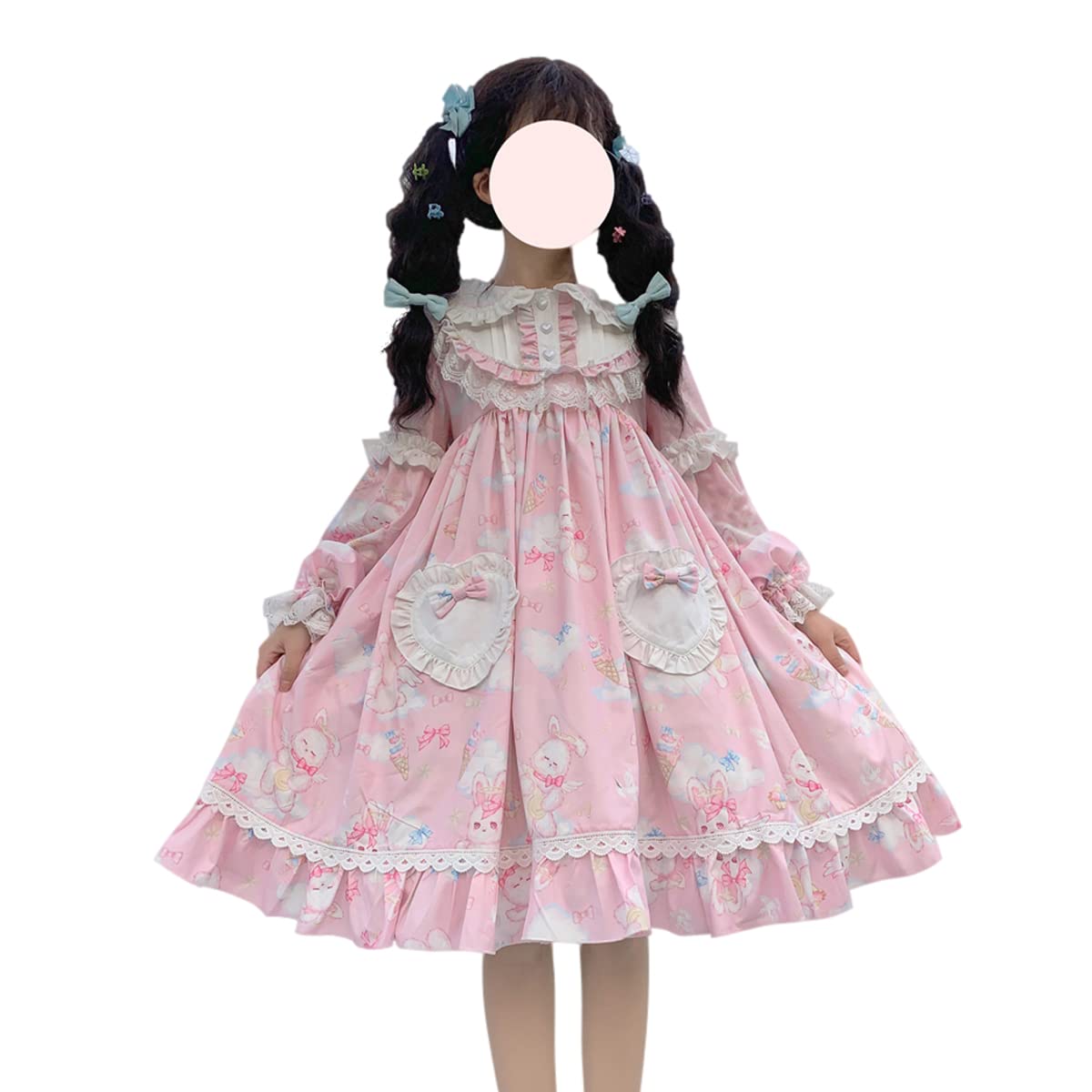 Mua Teen Girls Sweet Lolita Princess Dress Cute Anime Bunny Print Long  Sleeve Cosplay Costume Gothic Kawaii Party Dresses trên Amazon Mỹ chính  hãng 2023 | Giaonhan247