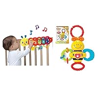 KiddoLab Bundle: Lira The Musical Caterpillar & Rattle Bee Light-Up Toy - Engaging & Interactive Toys for Infants.