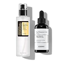 Post Acne Mark Recovery - Snail Mucin 96% Essence + Vitamin C 23% Serum, Intensive Hydrating for Fine lines, Hyperpigmentation, After Blemish Care