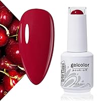 Arte Clavo Gel Nail Polish, 15ml Cherry Red Color Soak Off UV LED Nail Gel Polish Nail Art Starter Manicure Salon DIY at Home, 0.5 OZ 1847…