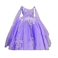 2024 Lastest Designer Ball Gown Prom Quinceanera Dresses with Cape Robe 3D Floral Flowers Patterns Lace