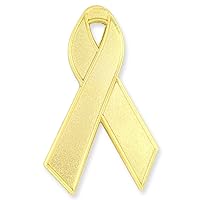 PinMart Awareness Enamel Lapel Pin – Nickel and Gold Plated Ribbon Pin – Prevention and Awareness Ribbon – Jewelry Brooch Pin with Secure Clutch Back