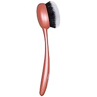 Blend & Blur Foundation Brush, For Liquid Foundation, Long Handle, Easy Makeup Application, Oval Shaped Brush Head with Dense, Plush, Synthetic Bristles, Orange Face Brush, 1 Count
