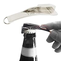 Laryngoscope Keychain Novelty Personalized Engraved Bottle Opener for CMA, EMS, EMT, Nurses - Chrome