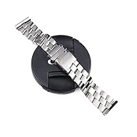 24mm Polished Solid Stainless Steel Watchband For Breitling AVENGER A1733 1338 Silver Deployment Clasp