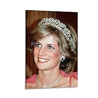 WENHUIMM Diana Princess of Wales Portrait Vintage Poster (11) Home Living Room Bedroom Decoration Gift Printing Art Poster Frame-style 16x24inch(40x60cm)