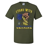 Stand with Ukraine Distressed Shirt Mens T-Shirts