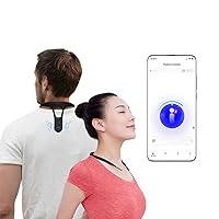 P1 Smart Posture Trainer & Corrector, Control with App, Check Posture in Real Time, Strapless, Boost Health & Temperament (Black)