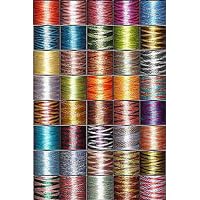 40-Cone Variegated (Multicolored) Polyester Embroidery Thread Kit - 40 Colors - 1100 Yards - 40wt