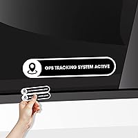 Small 2 Pack GPS Tracking System Sticker | GPS Active Sign for Cars | Car Window Sticker Sign | Black Glossy 5x1 Inches Waterproof Vinyl Sticker | Tracking System in Use | GPS Tracking Warning Sign