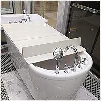 Multi-Function Bathtub Bath Lid White Bathtub Insulation Cover Shutter PVC Thicker Storage Stand Can Put Mobile Phone Tablet Computer (Color : White, Size : 103x66x0.6cm)