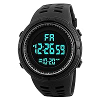 Men's Digital Sports Watch LED Screen Large Face Military Watches for Men Waterproof Casual Luminous Stopwatch Alarm Simple Army Watch