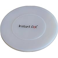 Instant Pot Silicone Lid, 9.8-In, 5-Qt & 6-Qt Pot Lid, From the Makers of Instant Pot, Reusable Silicone Lid for Bowl and Food Cover, Microwave Cover for Food, Transparent White