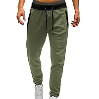 Men's Lightweight Hiking Travel Pants Breathable Athletic Fishing Active Joggers Pockets Elastic Waist Drawstring Trouser