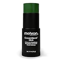 Mehron Makeup CreamBlend Stick | Face Paint, Body Paint, & Foundation Cream Makeup | Body Paint Stick .75 oz (21 g) (Green)