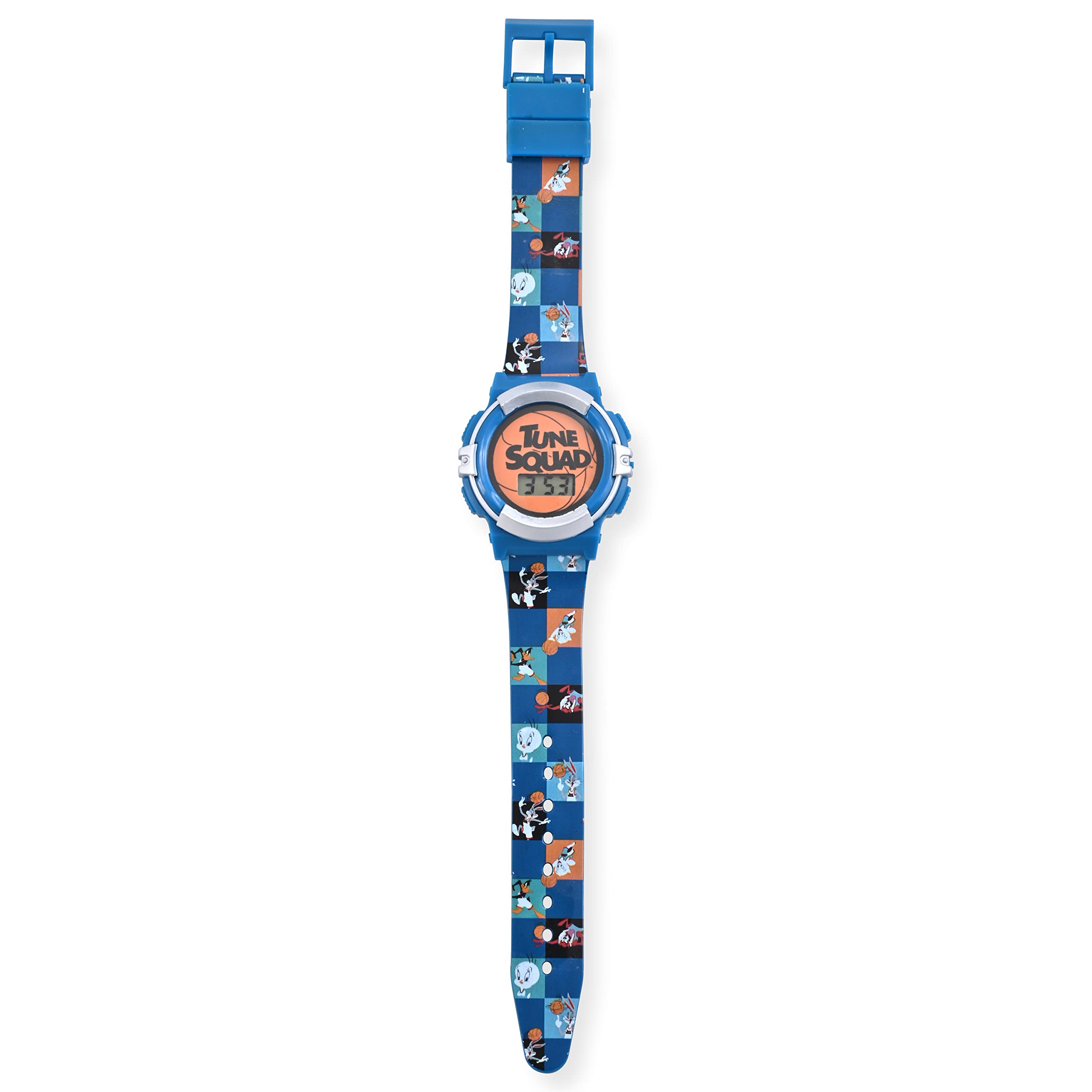 Accutime Space Jam Kids Digital Watch - Touchscreen LED Display, Kids, Boys Watch, Silicone Slap Strap in Blue (Model: SPJ4028AZ)