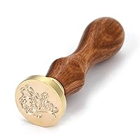 Wax Seal Stamp, with Love, Vintage Wax Wood Stamp with Removable Brass Head 1 Inch for Wedding Cards Envelopes Invitations Wine Gift Packages DIY Embellishment