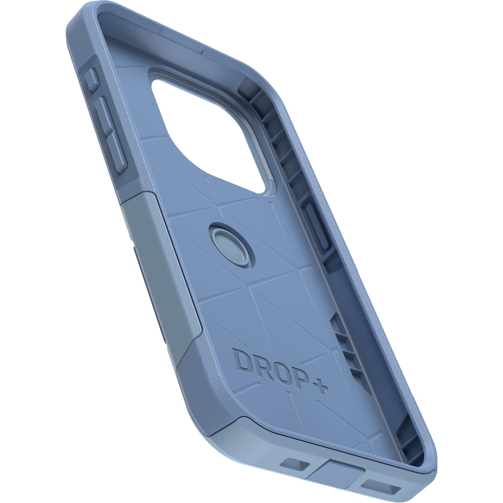 OtterBox iPhone 15 Pro (Only) Commuter Series Case - CRISP DENIM (Blue), slim & tough, pocket-friendly, with port protection